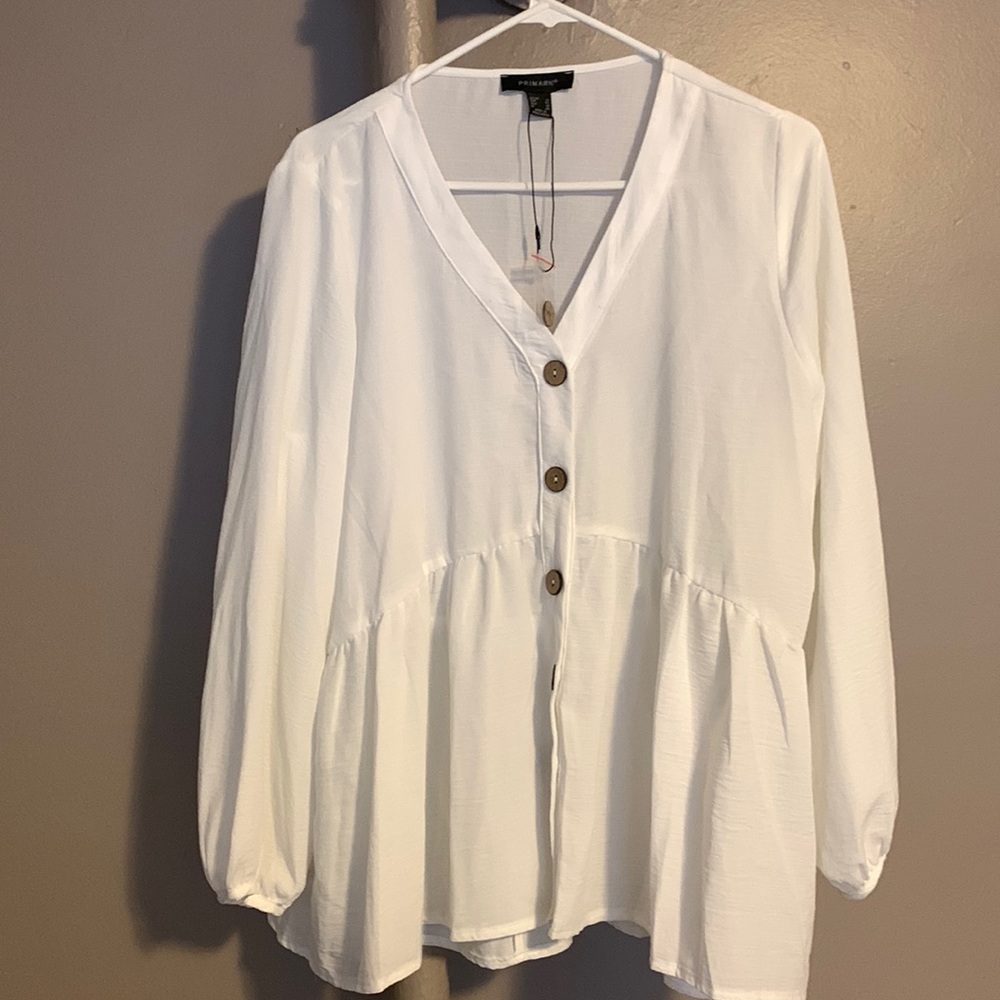 White babydoll blouse